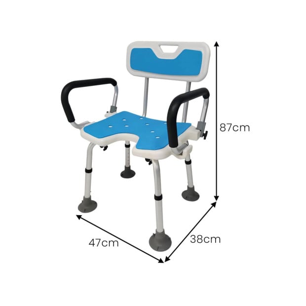 Orthonica Shower Chair with Adjustable Armrests Image 3