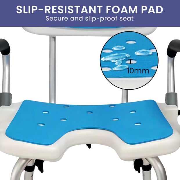 Orthonica Shower Chair with Adjustable Armrests Image 6