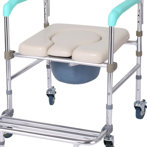 Orthonica Commode Chair With Castors Image 4
