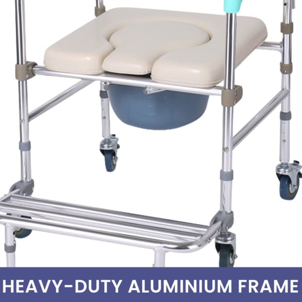 Orthonica Commode Chair With Castors Image 6