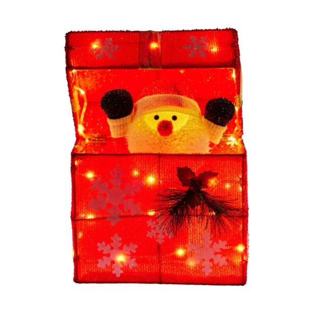 Christabelle Animated Santa Gift Box LED Christmas Tree Decoration Xmas Ornament Image 2