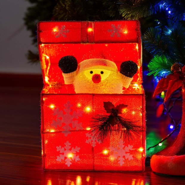 Christabelle Animated Santa Gift Box LED Christmas Tree Decoration Xmas Ornament Image 7