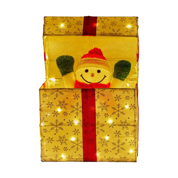 Christabelle Animated Snowman in a Gift Box LED Christmas Tree Decoration Ornament Lights Xmas Image 2