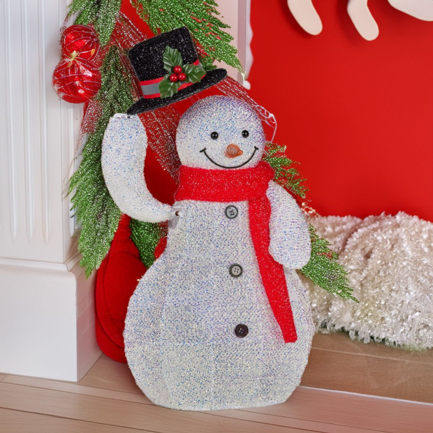 Christabelle 51cm Animated Snowman Christmas Display Multi-Colour LED Lights Xmas Decoration Image 6
