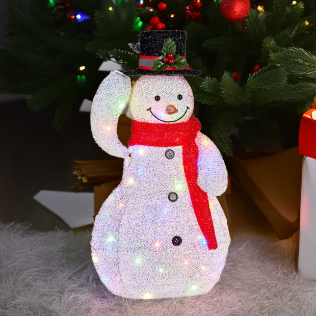 Christabelle 51cm Animated Snowman Christmas Display Multi-Colour LED Lights Xmas Decoration Image 7