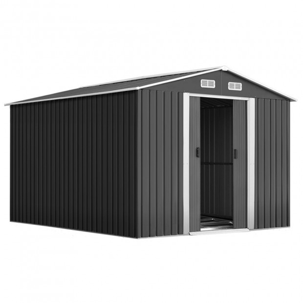 2.02 x 3.89m Metal Shed - Grey