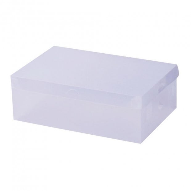40pcs Clear Shoe Storage Box Transparent Foldable Organizer Home