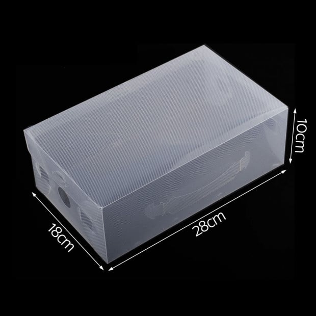 40pcs Clear Shoe Storage Box Transparent Foldable Organizer Home Image 2