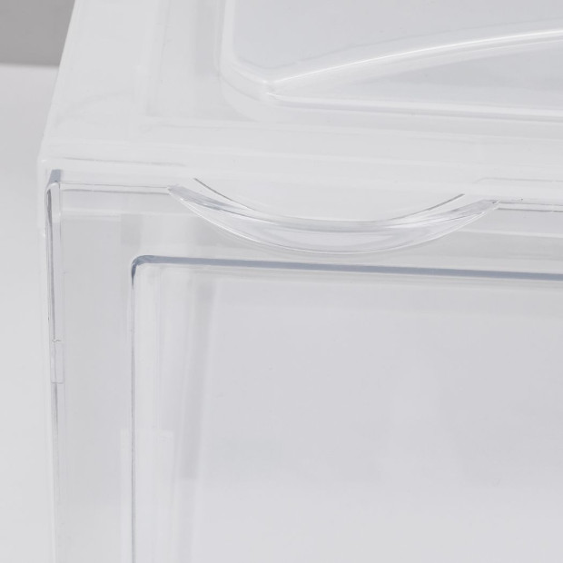 Display Case Shoe Box Storage Clear Plastic Drawer Stackable 6pc Image 5