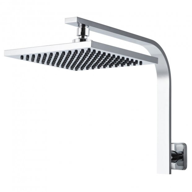 WElS 8 Rain Shower Head Set Square High Pressure Wall Arm DIY Chrome Image 3