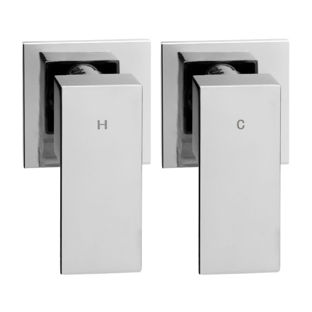 WElS 8 Rain Shower Head Taps Square High Pressure Wall Arm DIY Chrome Image 3