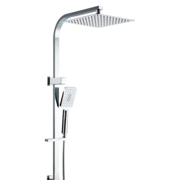 WELS 10 Rain Shower Head Set Round Handheld High Pressure Wall Chrome