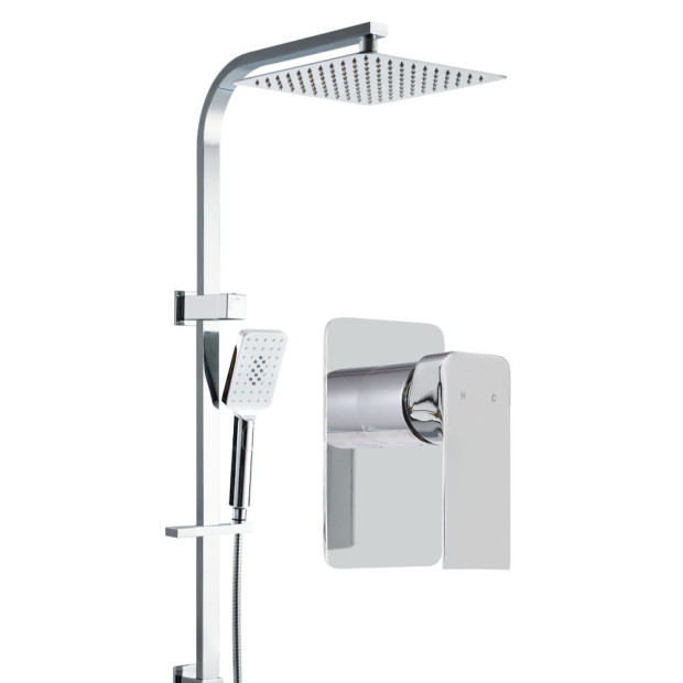 WELS 10 Rain Shower Head Mixer Round Handheld High Pressure Chrome