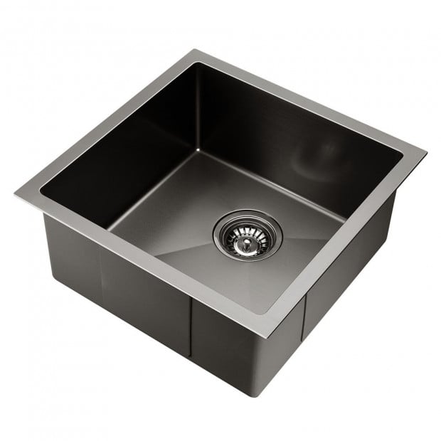 440 x 440mm Stainless Steel Sink - Black