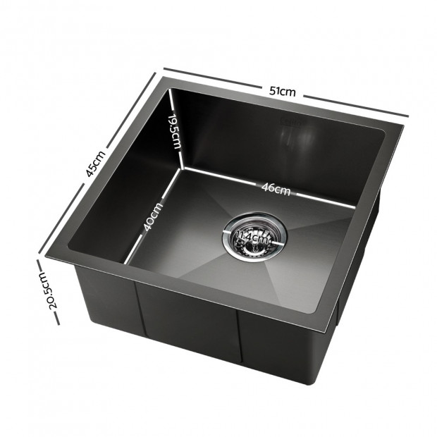 510x450mm Nano Stainless Steel Kitchen Sink Image 1