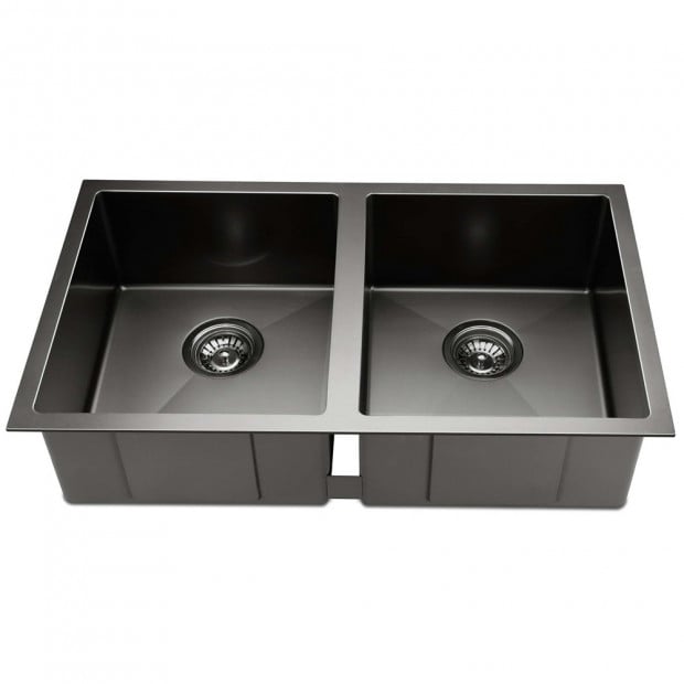 770 x 450mm Stainless Steel Sink - Black Image 2