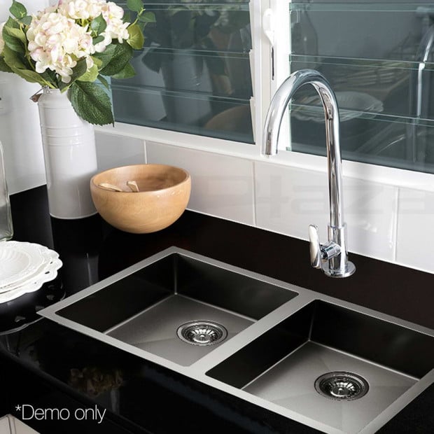 770 x 450mm Stainless Steel Sink - Black Image 9