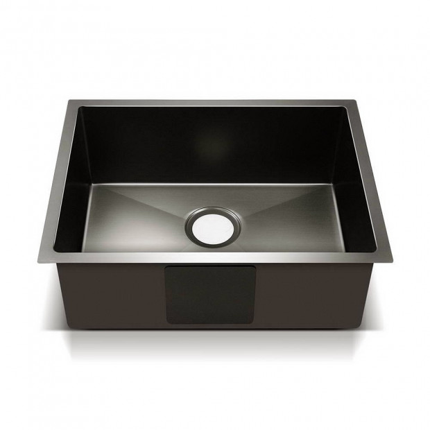 600 x 450mm Stainless Steel Sink - Black Image 2