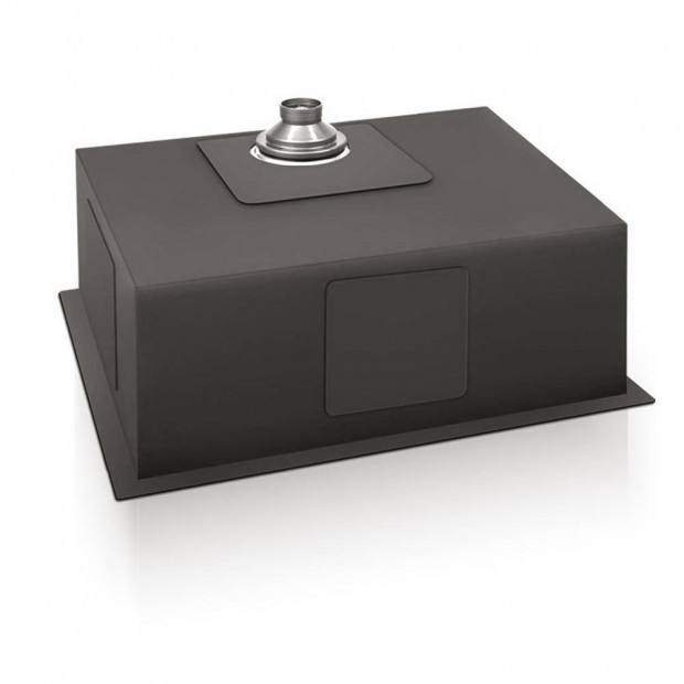 600 x 450mm Stainless Steel Sink - Black Image 3