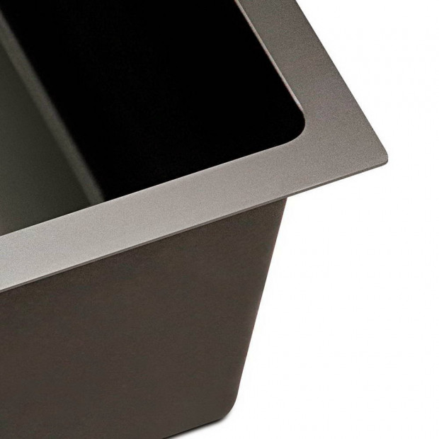 600 x 450mm Stainless Steel Sink - Black Image 6
