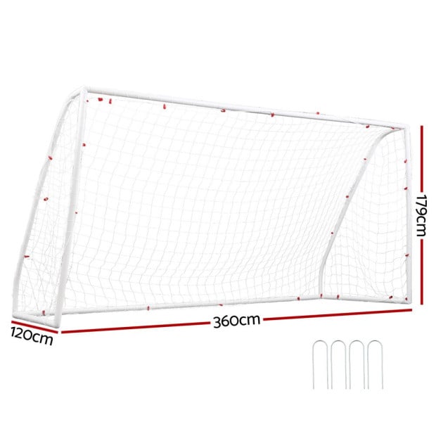12ft Soccer Football Goal Net Upvc Frame With Pe Mesh Weatherproof Portable Goals For Backyard Training Competitive Play Image 2