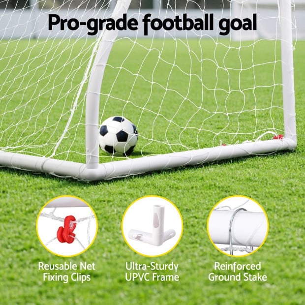 12ft Soccer Football Goal Net Upvc Frame With Pe Mesh Weatherproof Portable Goals For Backyard Training Competitive Play Image 4