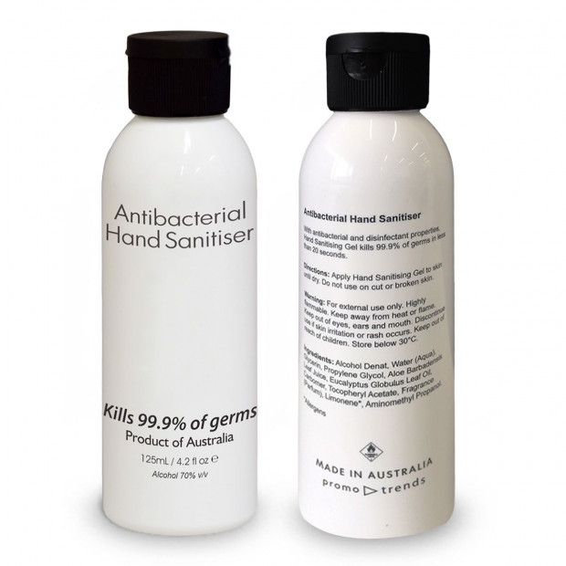125ml Antibacterial Hand Sanitiser Sanitizer Gel Australian Made Image 2