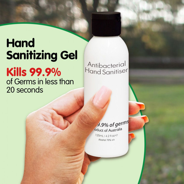 125ml Antibacterial Hand Sanitiser Sanitizer Gel Australian Made Image 3