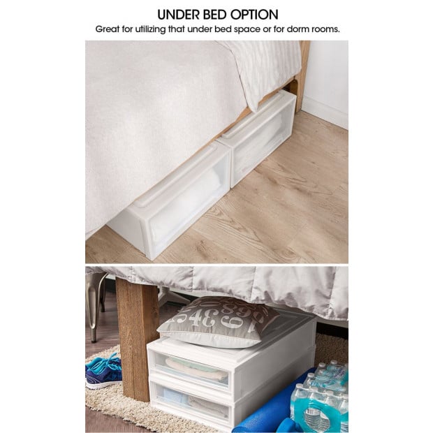 2 Pcs 44x23cm Wardrobe Organiser Cube Drawer Image 2