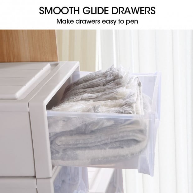 2 Pcs 44x23cm Wardrobe Organiser Cube Drawer Image 3