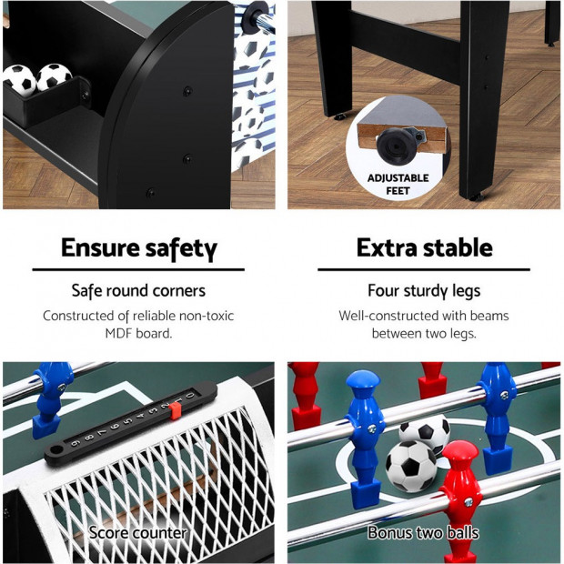 4FT Soccer Table Foosball Football Game Home Party Pub Size Kids Adult Image 7