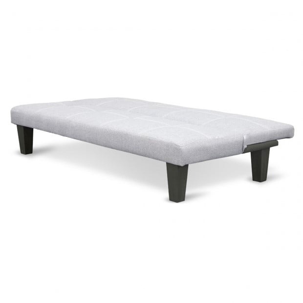 Liv 2-Seater Tufted Linen Sofa Bed by Sarantino - Light Grey Image 5