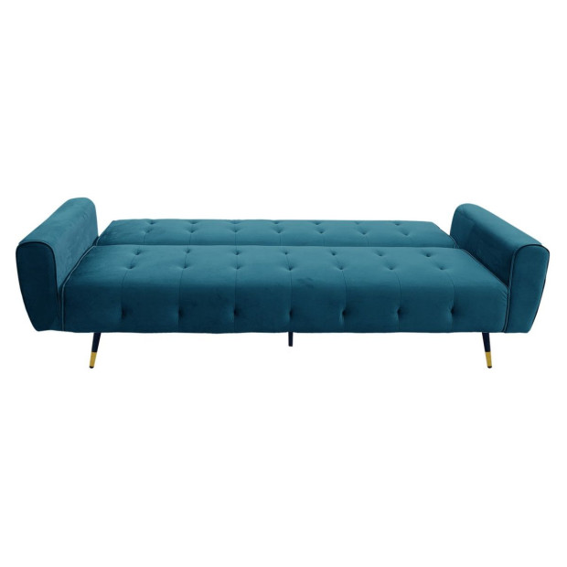 Ava Tufted Velvet Sofa Bed by Sarantino Green