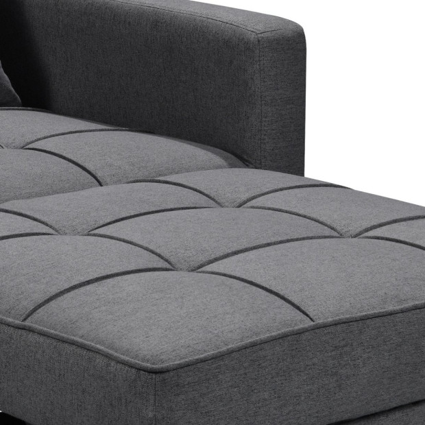 Suri 3-in-1 Convertible Lounge Chair Bed by Sarantino - Dark Grey Image 9