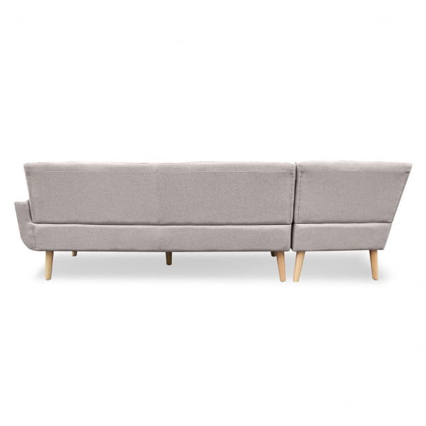 Juliet 6-Seater L-Shaped Sofa with Chaise (Left) by Sarantino - Light Grey Image 5