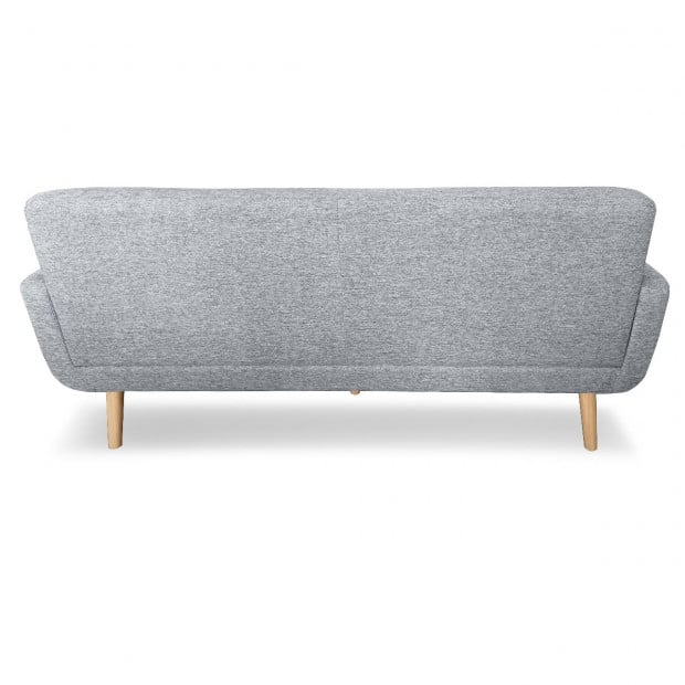 Oslo 3-Piece Tufted Living Room Sofa Set by Sarantino - Light Grey Image 7