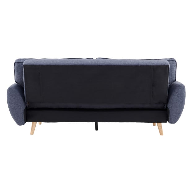 Elle Button-Tufted Fabric Sofa Bed with Cushions by Sarantino - Dark Grey Image 4