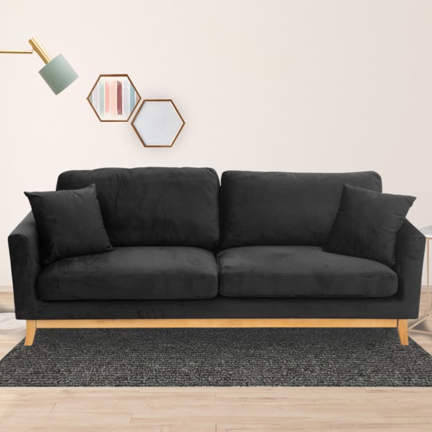 Daydream 3 Seater Loose Back Sofa Bed, 3 Seater Black Sofa Bed