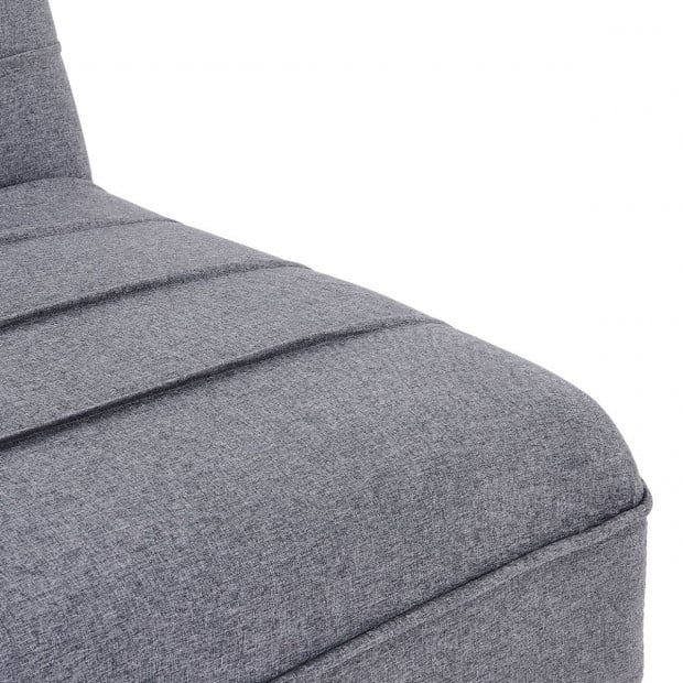 Riviera 3-Seater Pleated Linen Sofa Bed by Sarantino - Dark Grey Image 10