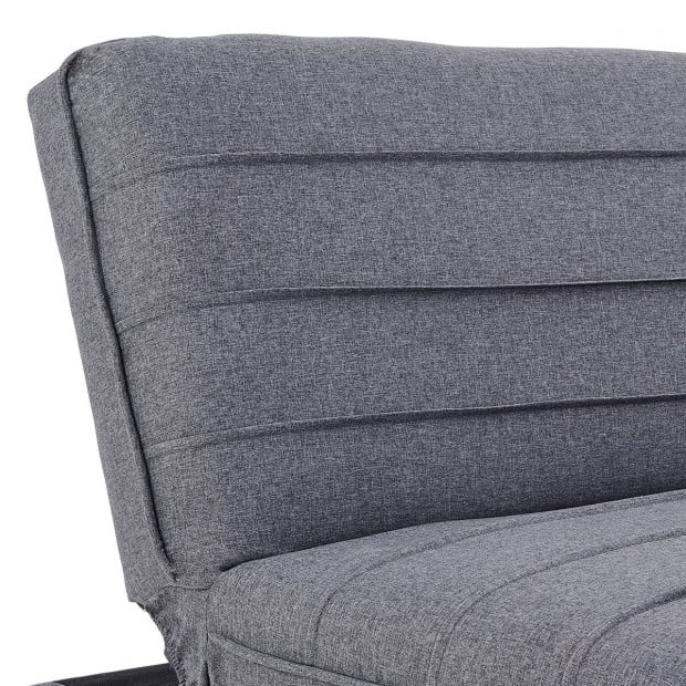 Riviera 3-Seater Pleated Linen Sofa Bed by Sarantino - Dark Grey Image 11