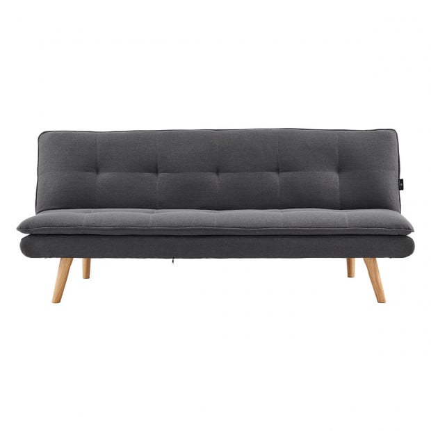 Cloud Plush Tufted Sofa Bed with Splayed Legs by Sarantino - Dark Grey