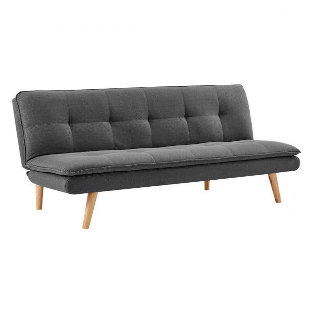 Cloud Plush Tufted Sofa Bed with Splayed Legs by Sarantino - Dark Grey Image 6