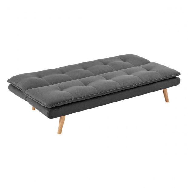 Cloud Plush Tufted Sofa Bed with Splayed Legs by Sarantino - Dark Grey Image 7