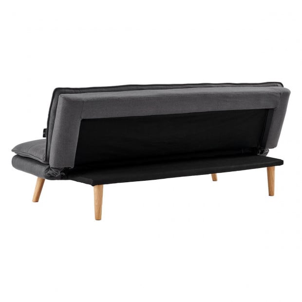 Cloud Plush Tufted Sofa Bed with Splayed Legs by Sarantino - Dark Grey Image 8