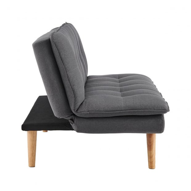 Cloud Plush Tufted Sofa Bed with Splayed Legs by Sarantino - Dark Grey Image 5