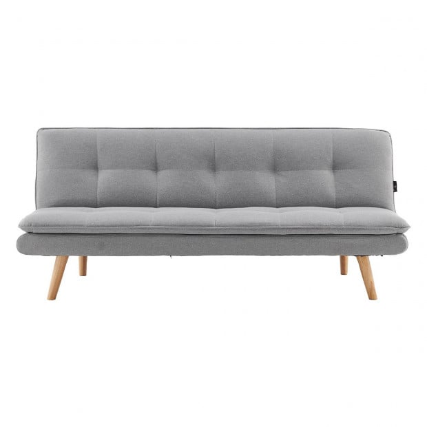 Cloud Plush Tufted Sofa Bed with Splayed Legs by Sarantino - Light Grey
