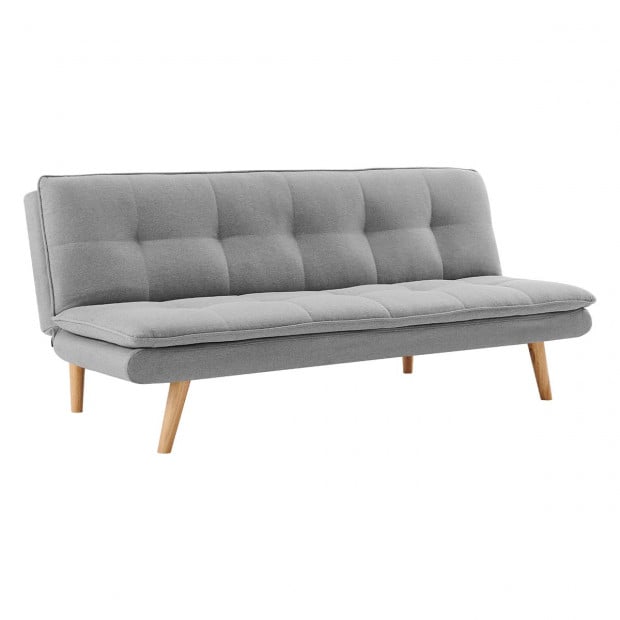 Cloud Plush Tufted Sofa Bed with Splayed Legs by Sarantino - Light Grey Image 5