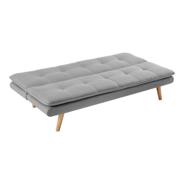 Cloud Plush Tufted Sofa Bed with Splayed Legs by Sarantino - Light Grey Image 6
