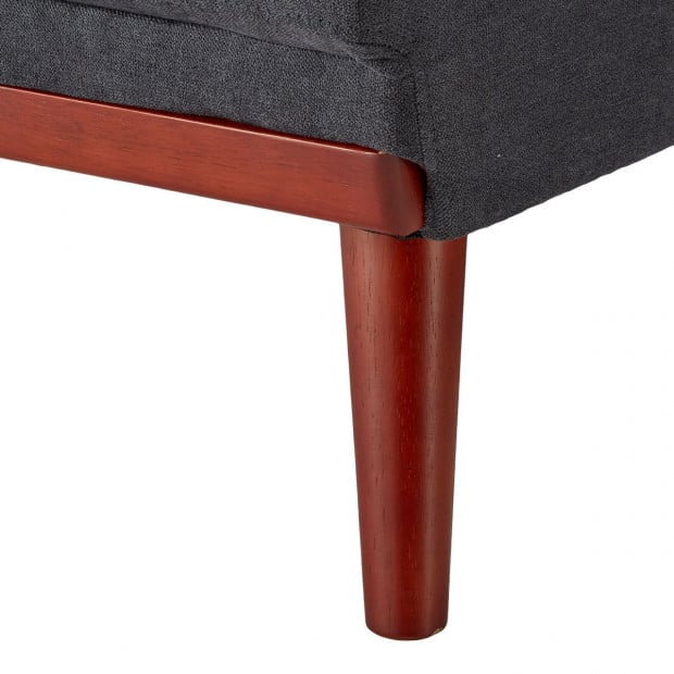 Willow Modern Sofa Bed with Chaise by Sarantino - Dark Grey Image 7