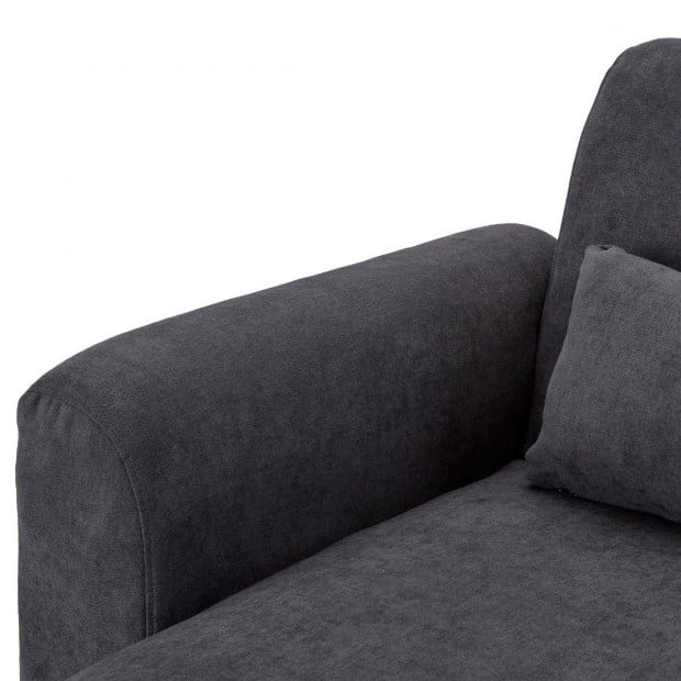 Willow Modern Sofa Bed with Chaise by Sarantino - Dark Grey Image 8